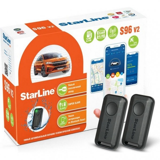 Сигнализация STARLINE S96 V2 BT 2CAN+4LIN 2SIM GSM GPS 4002890